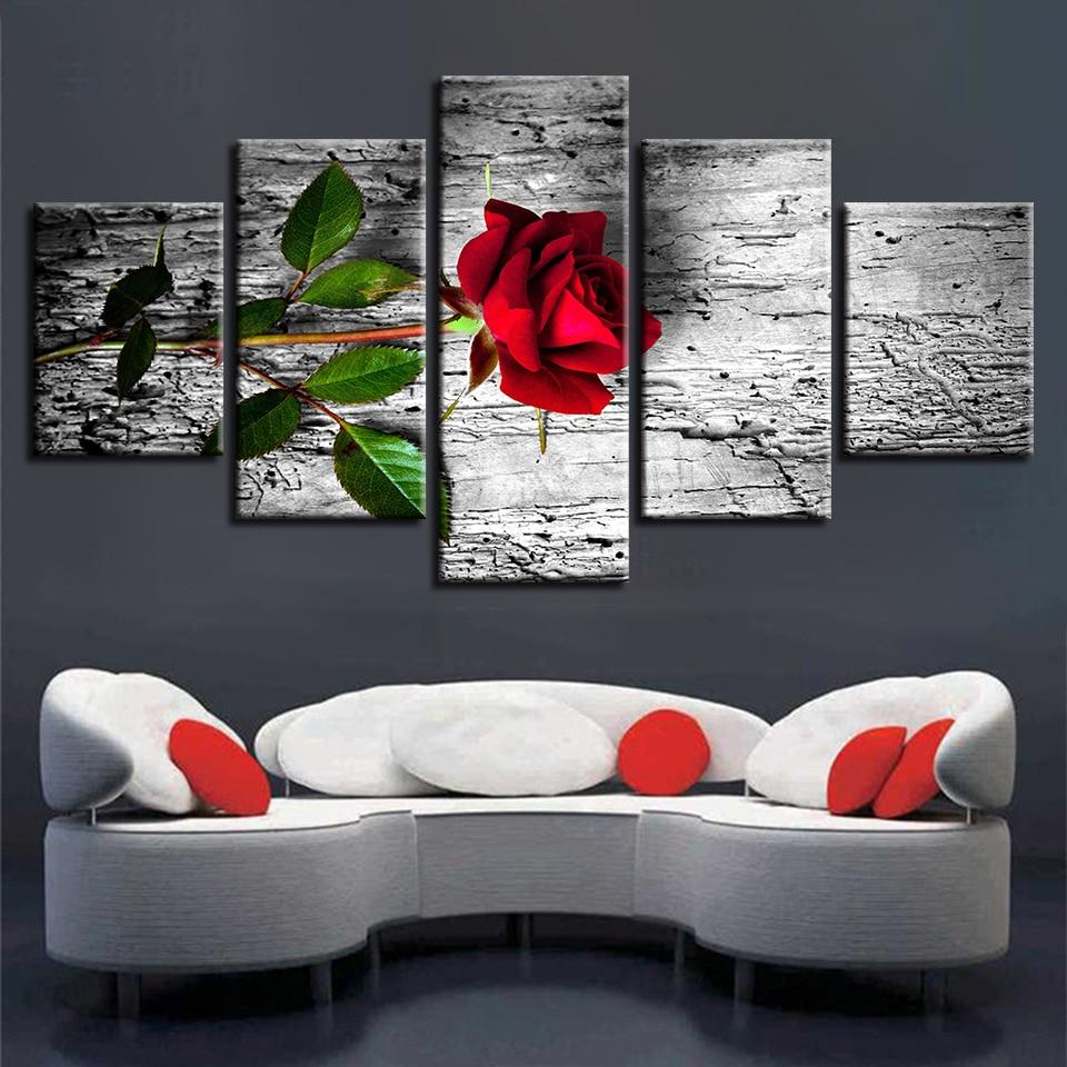 Red Rose Flower 07 – Nature Canvas Wall Art