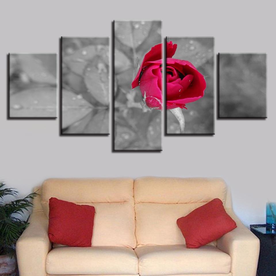 Red Rose Flowers – Nature Canvas Wall Art