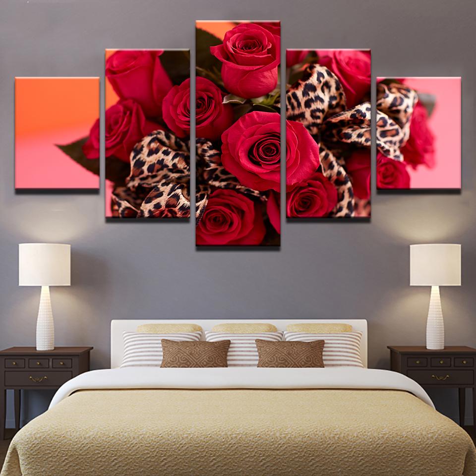 Red Roses Bouquet – Nature Canvas Wall Art