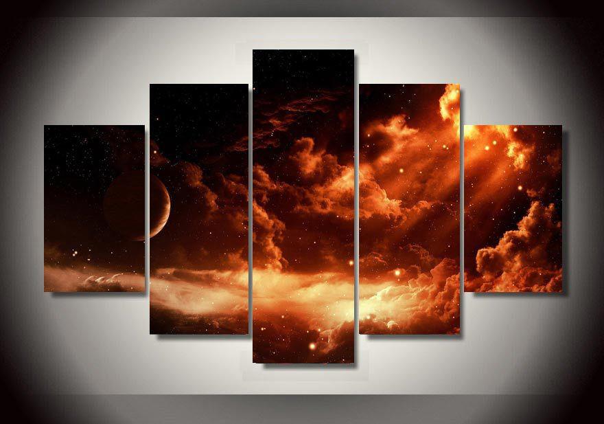 Red Space – Space Canvas Wall Art