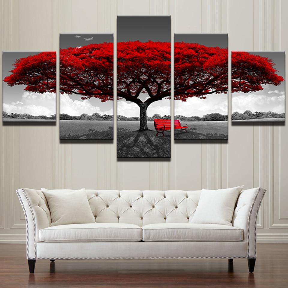 Red Tree 10 – Nature Canvas Wall Art