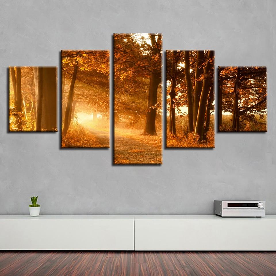 Red Tree Sunshine 1 – Nature Canvas Wall Art