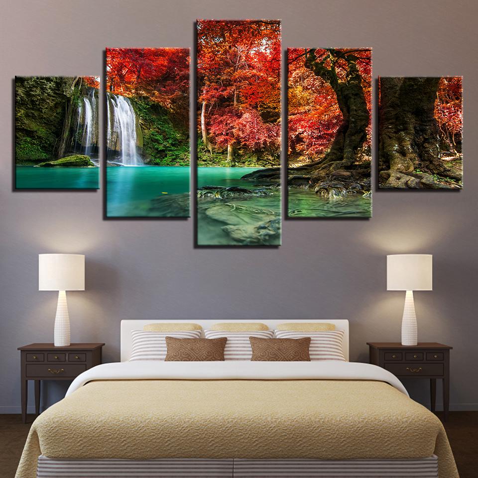 Red Trees – Nature Canvas Wall Art