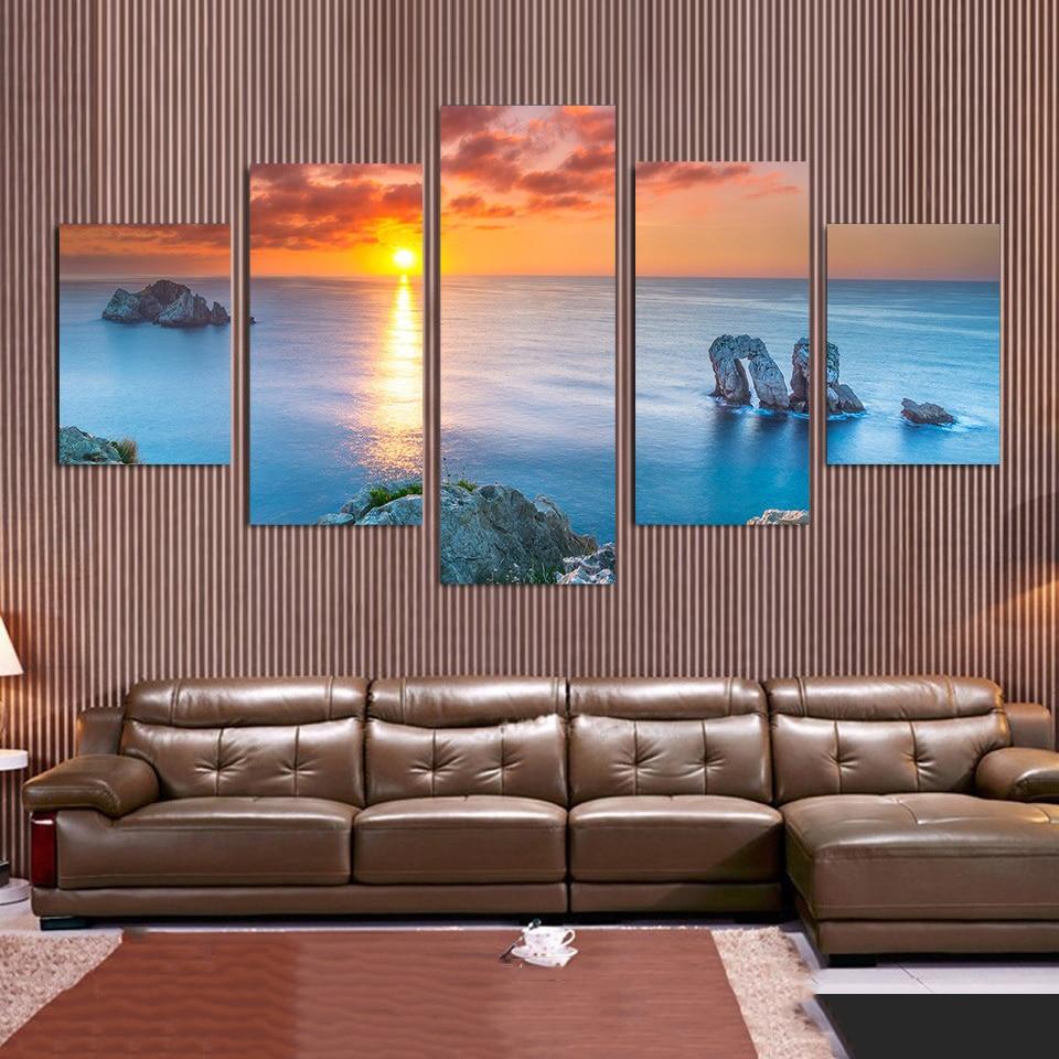 Reef Stone Sunrise – Nature Canvas Wall Art