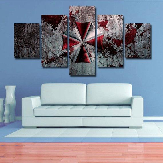 Quadro Decorativo Umbrella Resident Evil Movie Canvas Wall Art