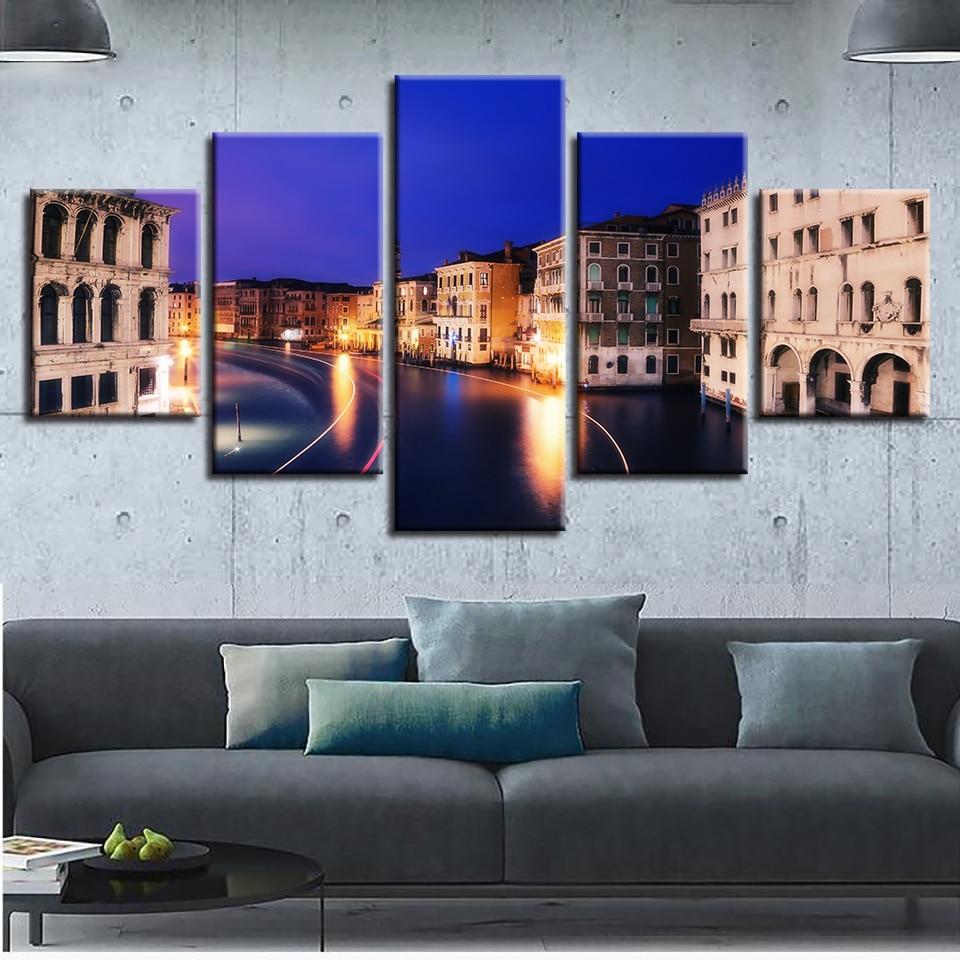 Retro Buildings 2 – Nature Canvas Wall Art