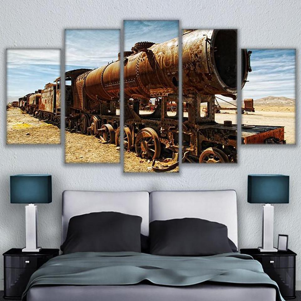 Retro Car Antique Train – Automative Canvas Wall Art