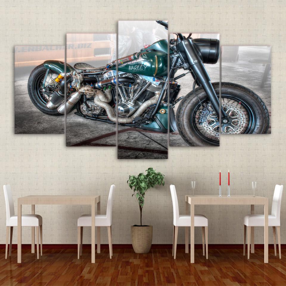 Retro Motorcycle – Automative Canvas Wall Art