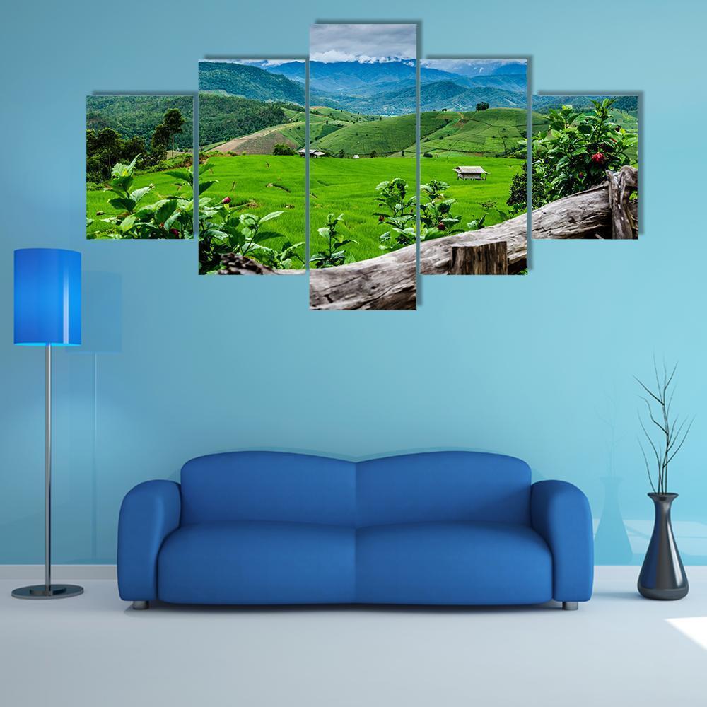 Rice Fields At Maechaem In Thailand – Nature Canvas Wall Art