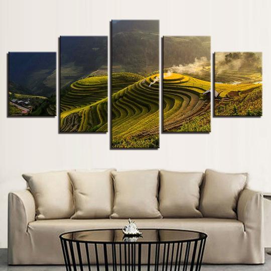 Rice Paddies Terraced – Nature Canvas Wall Art