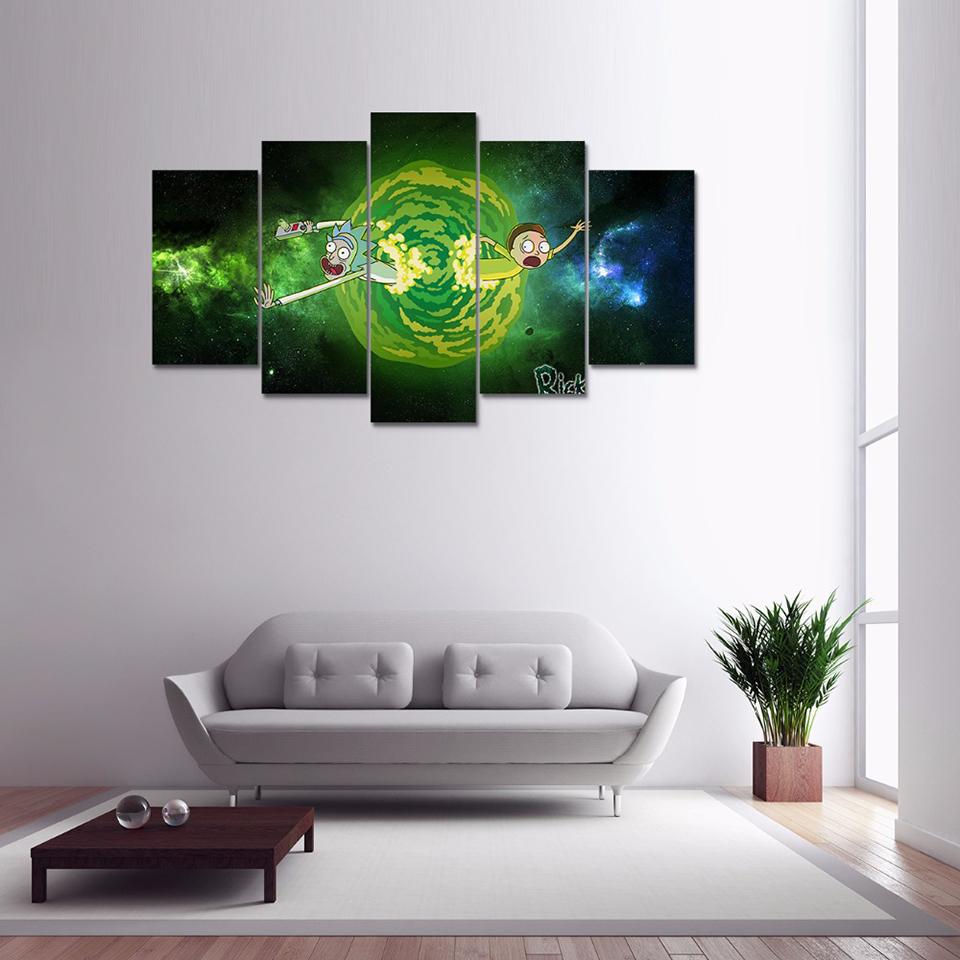 Rick And Morty Black Hole – Cartoon Canvas Wall Art