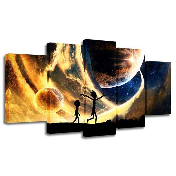 Rick And Morty Christmas – Cartoon Canvas Wall Art