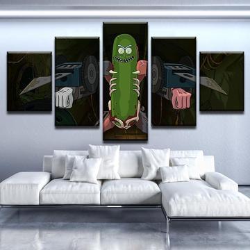 Rick And Morty “Pickle Rick” Trolled – Cartoon Canvas Wall Art