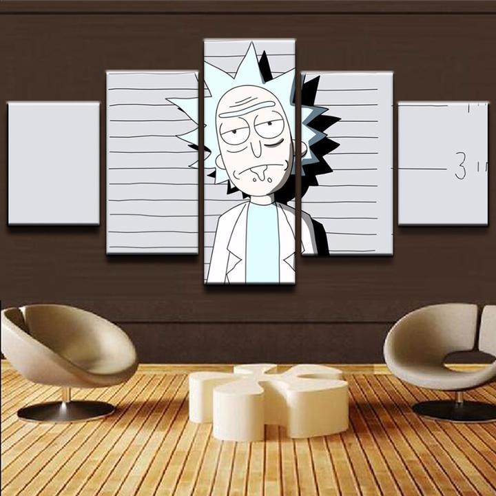 Rick And Morty: Prison Rick – Cartoon Canvas Wall Art