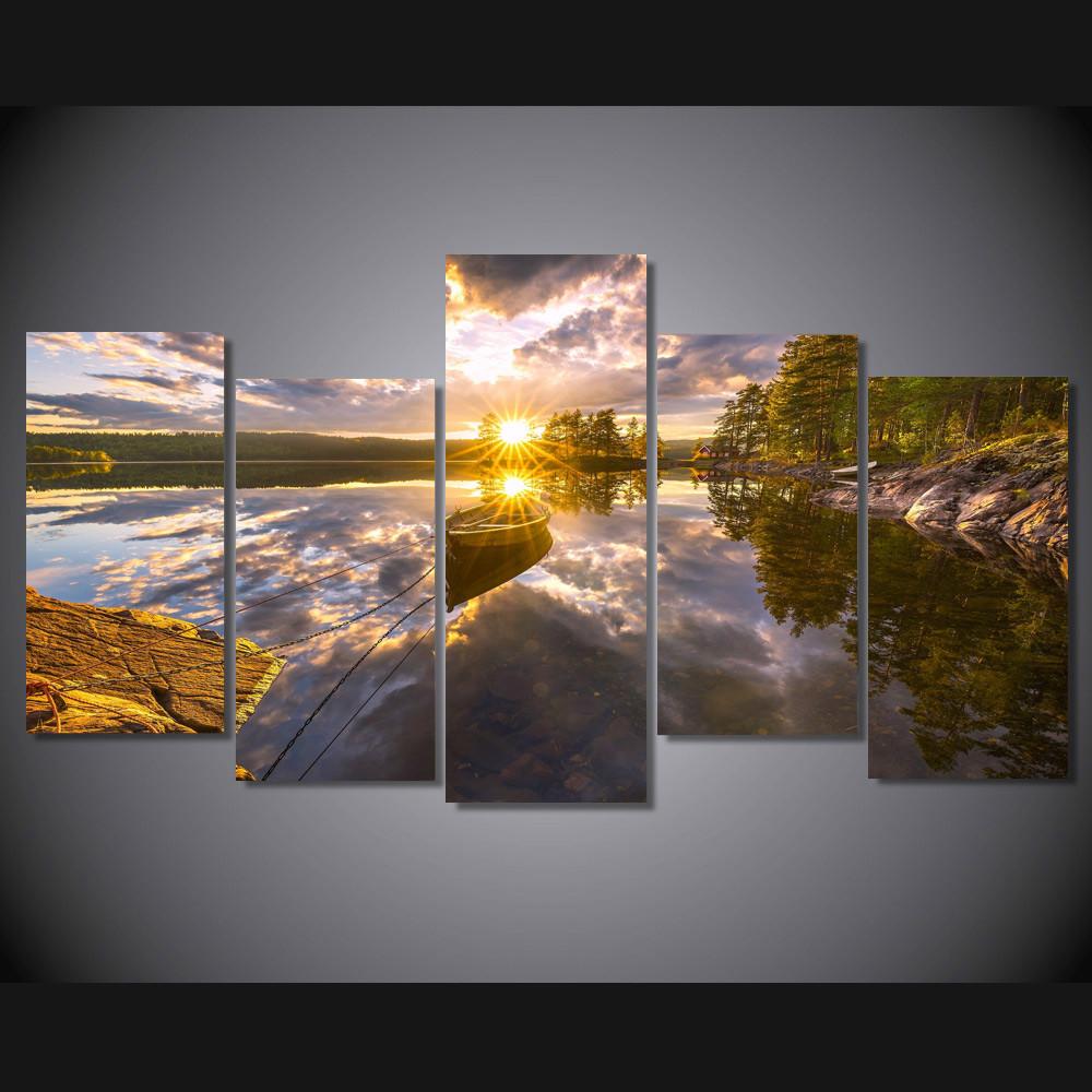 Ringerike Norway Lake – Nature Canvas Wall Art