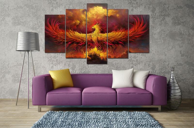 Rise From The Ashes – Abstract Animal Canvas Wall Art