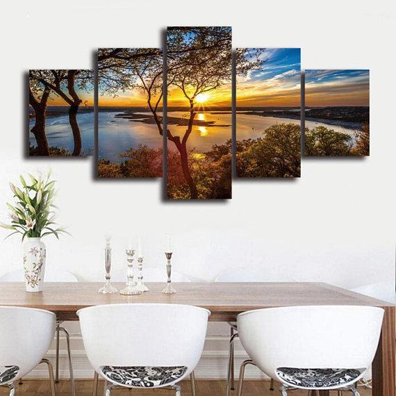 River Sunset – Nature Canvas Wall Art