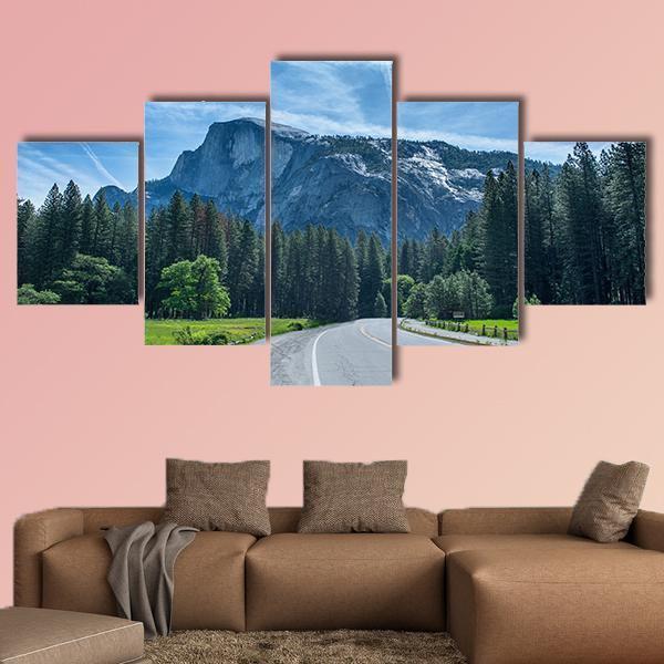 Road To Half Dome In Yosemite Valley – Nature Canvas Wall Art
