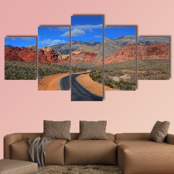Road To Red Rock Canyon – Nature Canvas Wall Art