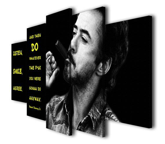 Robert Downey Jr 01 – Famous Person Canvas Wall Art