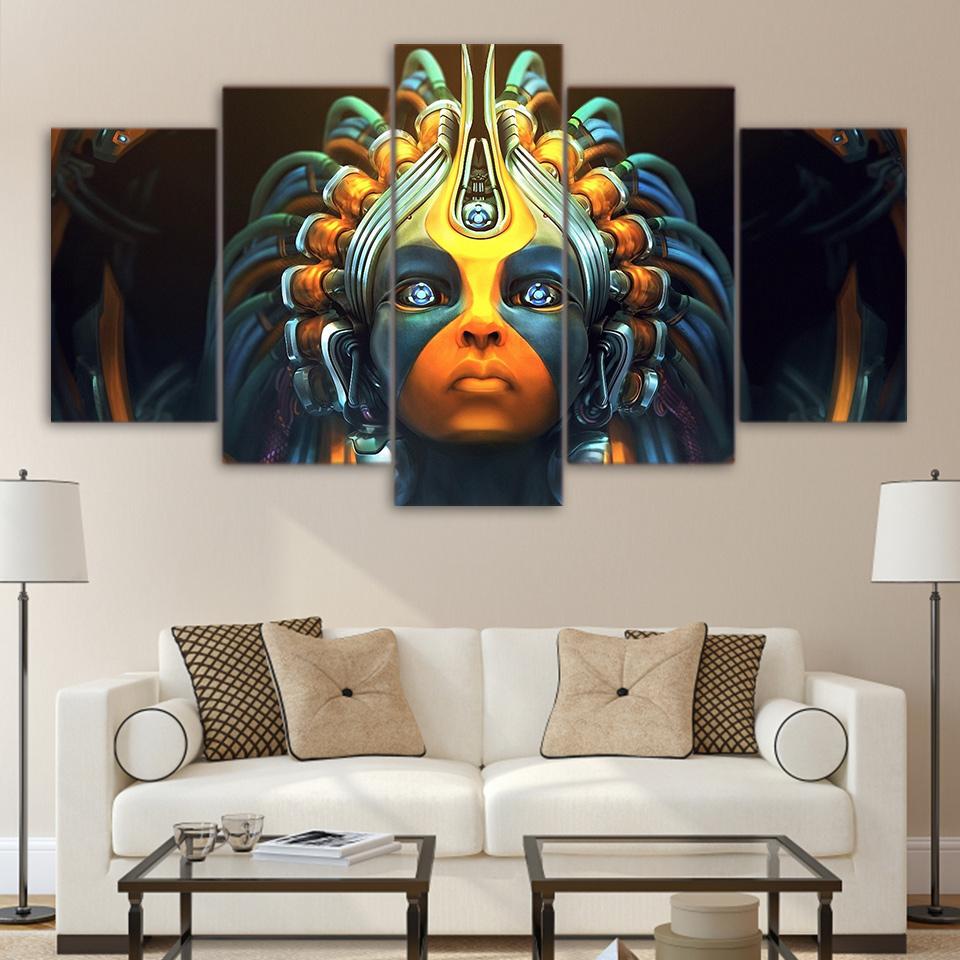 Robot Girl – Automative Canvas Wall Art