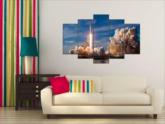 Rocket Launch Falcon Spacex – Automative Canvas Wall Art