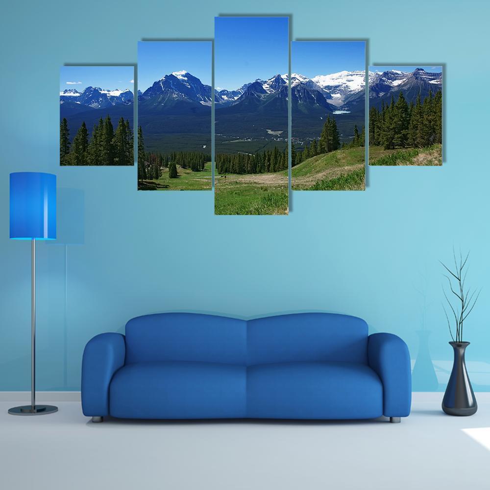 Rockies Mountains In Banff Canada – Nature Canvas Wall Art