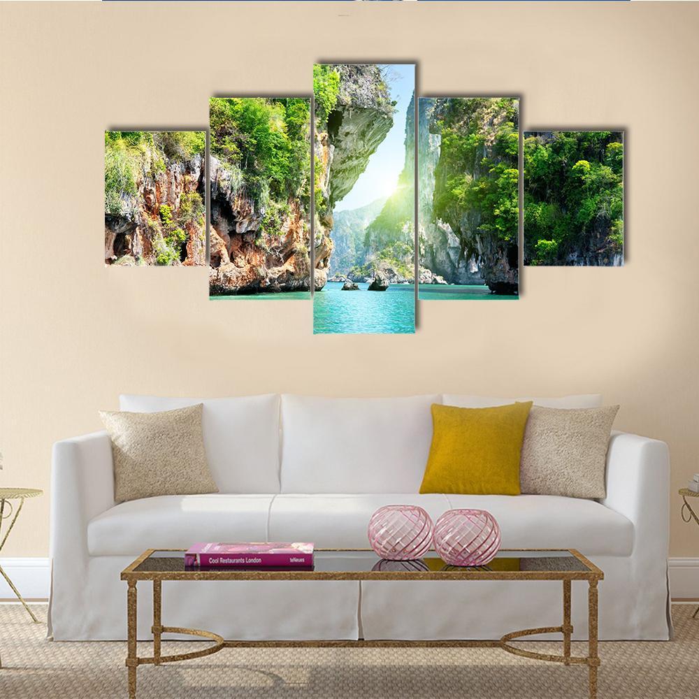 Rocks And Sea In Thailand – Nature Canvas Wall Art