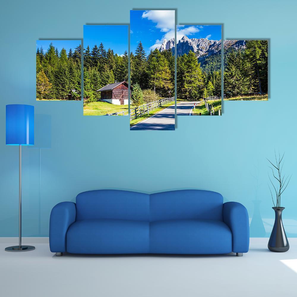 Rocky Peaks And Forested Mountains – Nature Canvas Wall Art