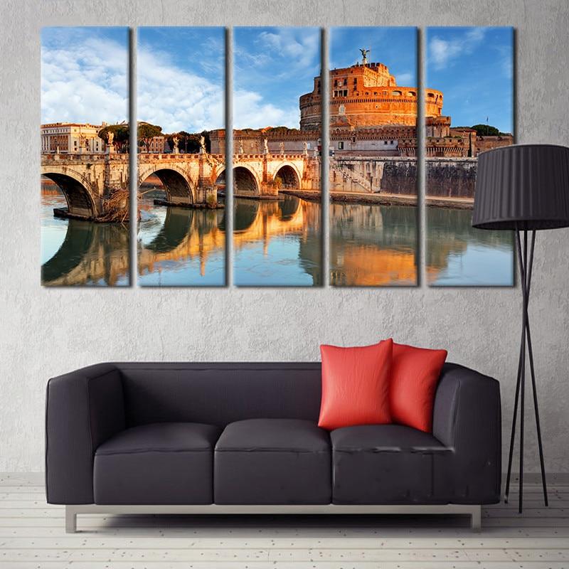 Roman Castel Sant Angelo City – Nature Canvas Wall Art
