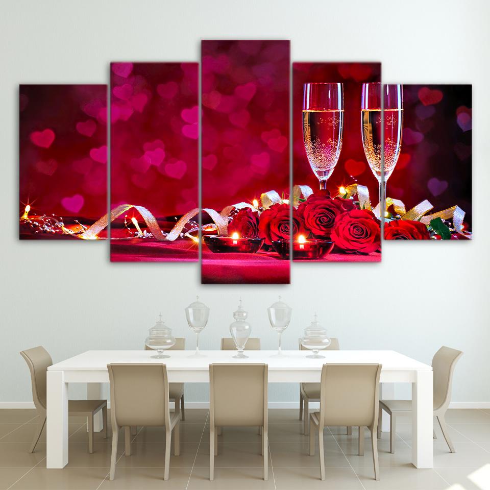 Romantic Dinner And Wine – Luxury Canvas Wall Art