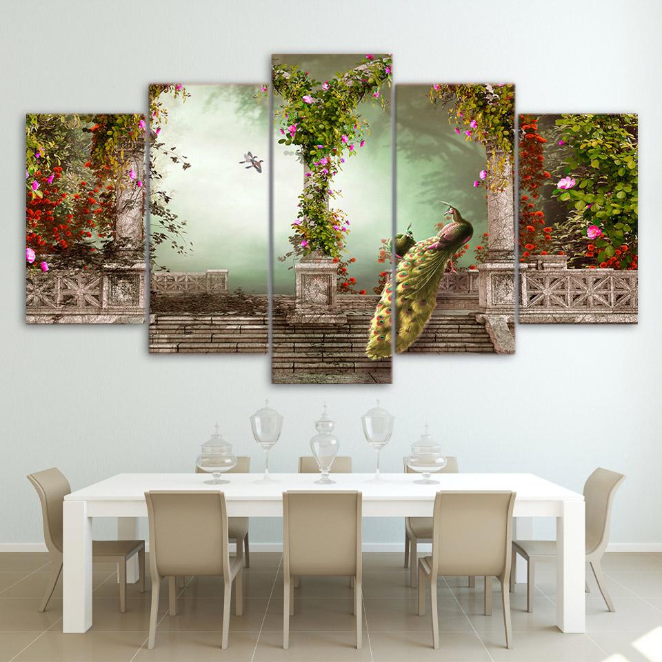 Romantic Vintage Building – Nature Canvas Wall Art