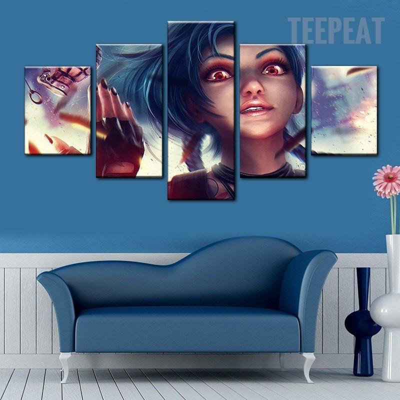 Runaway Lolita Jinx Of League Of Legends – Gaming Canvas Wall Art
