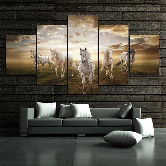 Running Steed Pictures Hd – Animal Canvas Wall Art