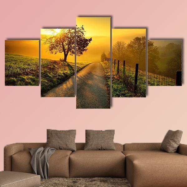 Rural Landscape On A Hill – Nature Canvas Wall Art