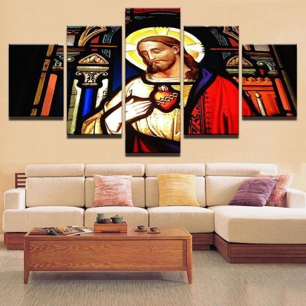 Sacred Heart Of Jesus – Religion Canvas Wall Art