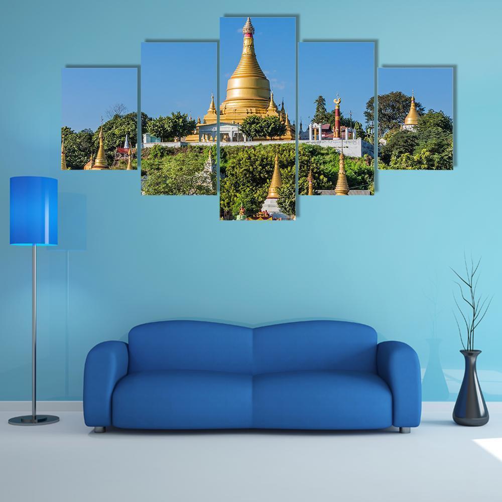 Sagaing Hills And Temples Near Mandalay – Religion Canvas Wall Art