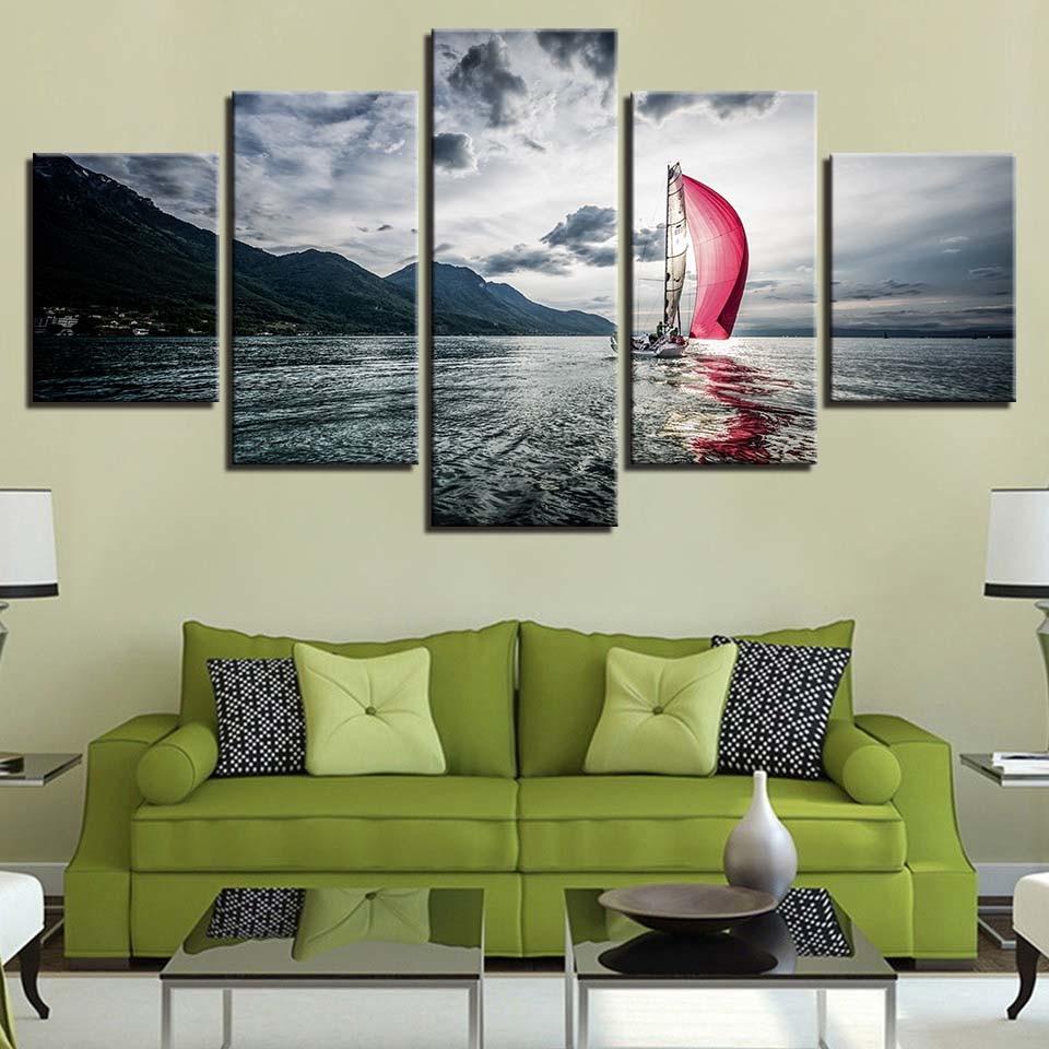 Sail Boat 12 – Space Canvas Wall Art