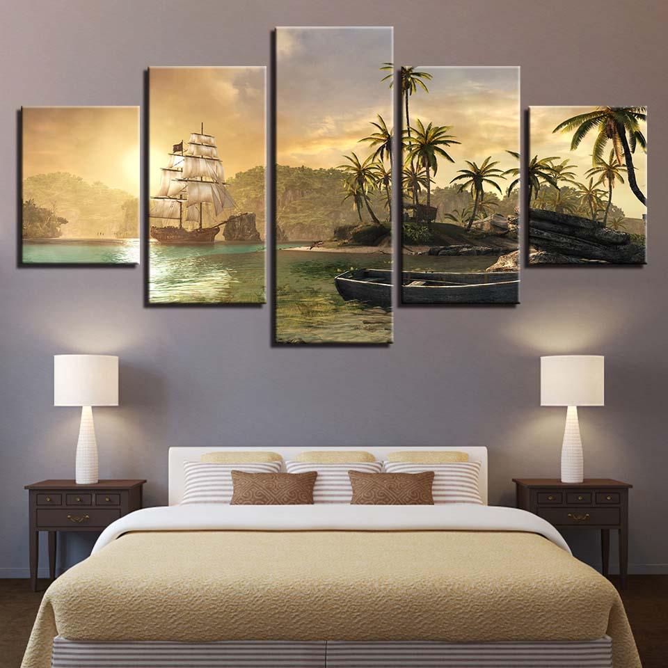 Sail Boat 5 – Space Canvas Wall Art