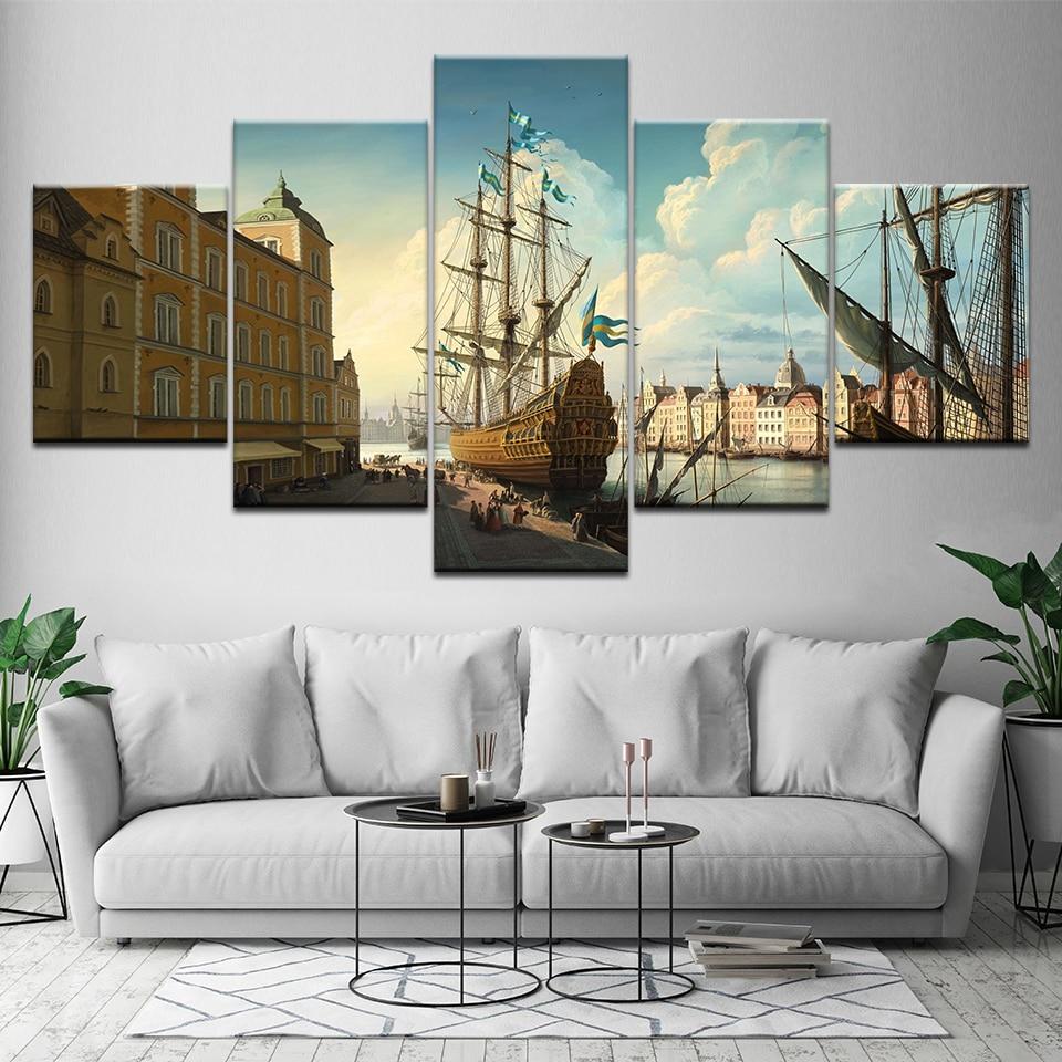 Sailboat 01 – Space Canvas Wall Art