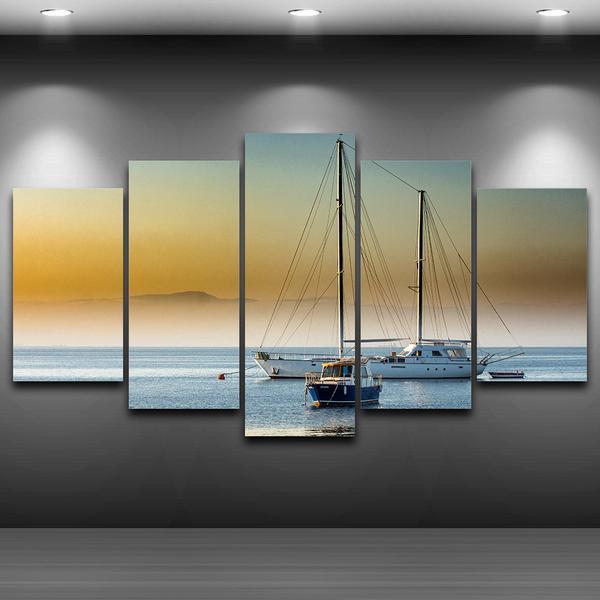 Sailboat Ocaean Sea – Nature Canvas Wall Art