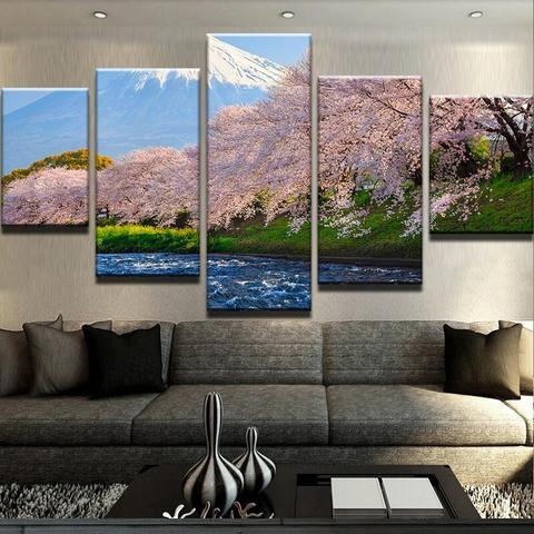 Sakura At Mount Fuji – Nature Canvas Wall Art