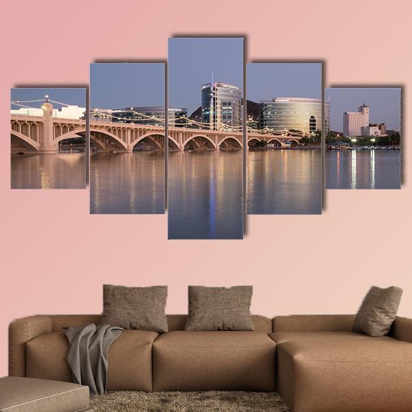 Salt River At Tempe Town Lake – Nature Canvas Wall Art