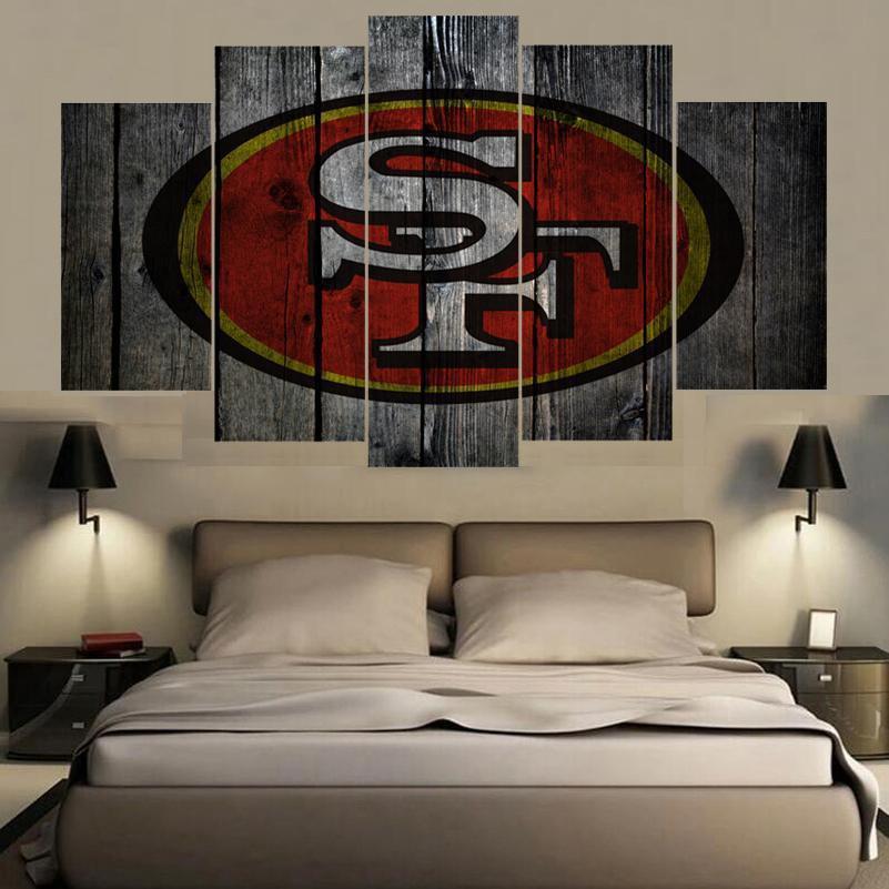 San Francisco 49Ers Logo Poster 1 Football – Canvas Wall Art