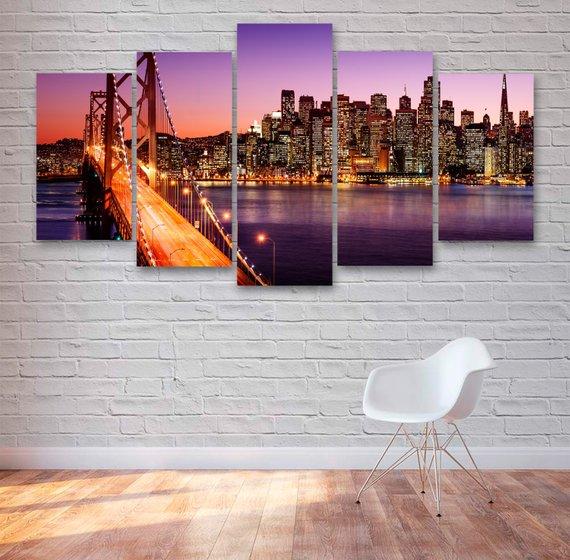 San Francisco Oakland Bay Bridge – Nature Canvas Wall Art