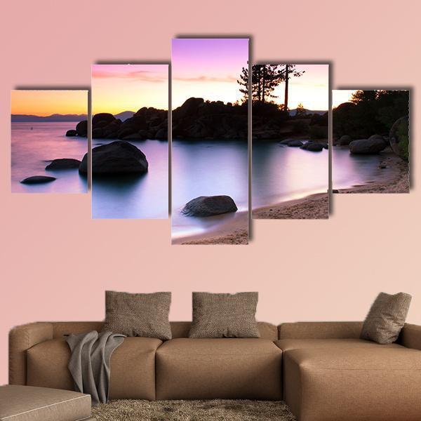 Sand Harbor Beach In Lake Tahoe – Nature Canvas Wall Art
