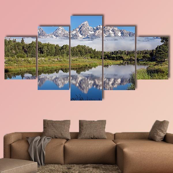Sank River In Grand Teton National Park, Wyoming – Nature Canvas Wall Art