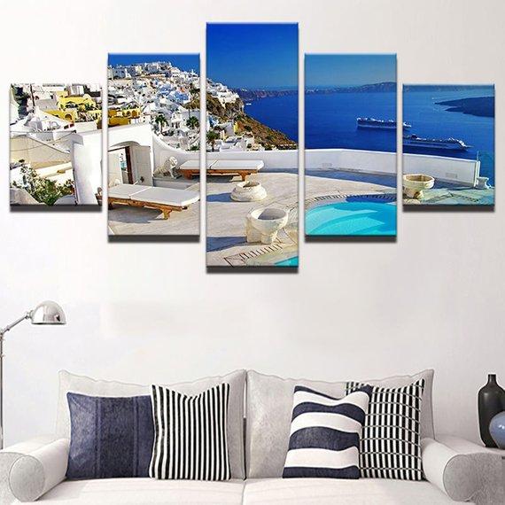 Santorini Greece Large – Nature Canvas Wall Art