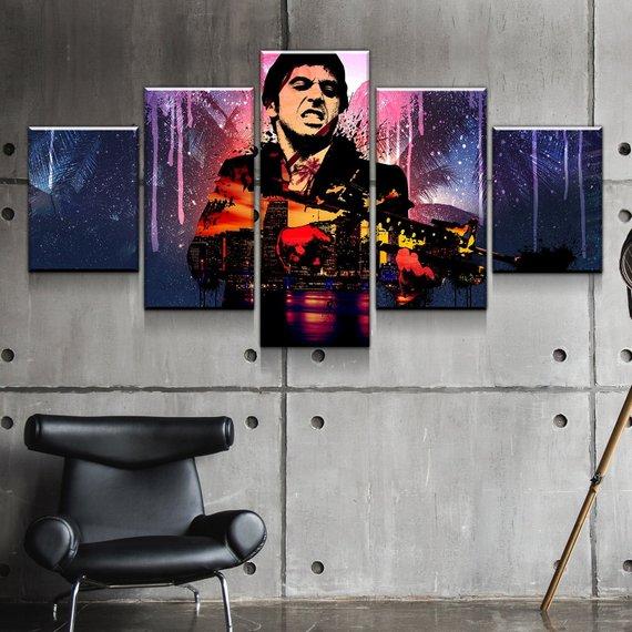 Scarface Gangster Abstract – Movie Canvas Wall Art