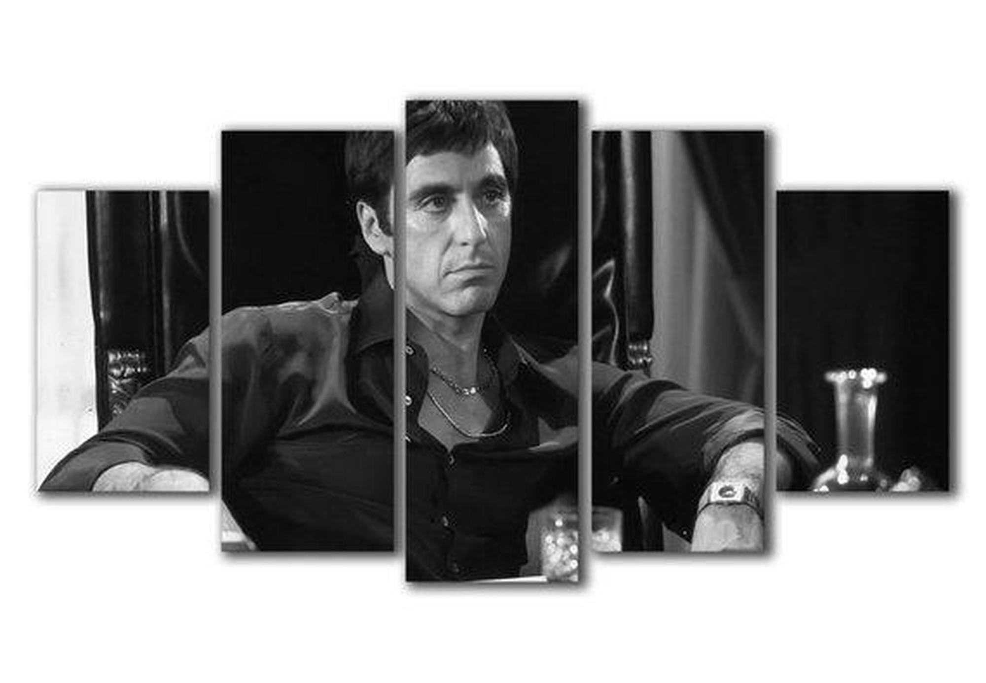 Scarface Tony Montana Portrait Celebrity Canvas Wall Art